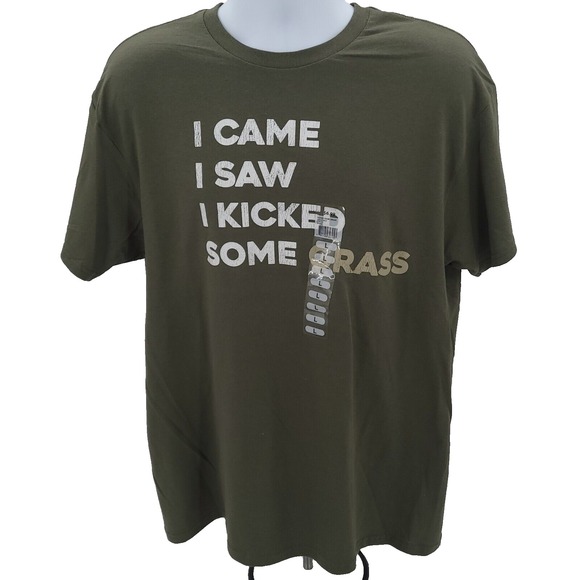 Delta Pro Weight I Came I Saw I Kicked Some Grass Short Sleeve T Shirt Size L - Picture 1 of 3